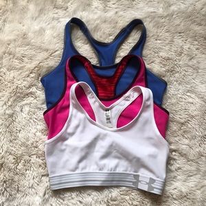 Under Amour Heat Gear workout bras - set of 3